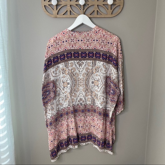 Allison Joy Printed Kimono Multicolored Sz M/L - Picture 8 of 10